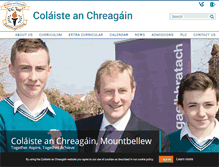Tablet Screenshot of colaisteanchreagain.com